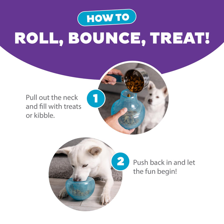 by Planet Dog Snoop Durable Interactive Treat Dispensing Dog Toy, Large, Blue