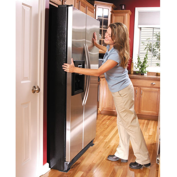 SuperSliders 4703395N Reusable Felt Furniture Movers for Hardwood Floors- Quickly and Easily Move Any Item, 5” Square (4 Pieces),Black