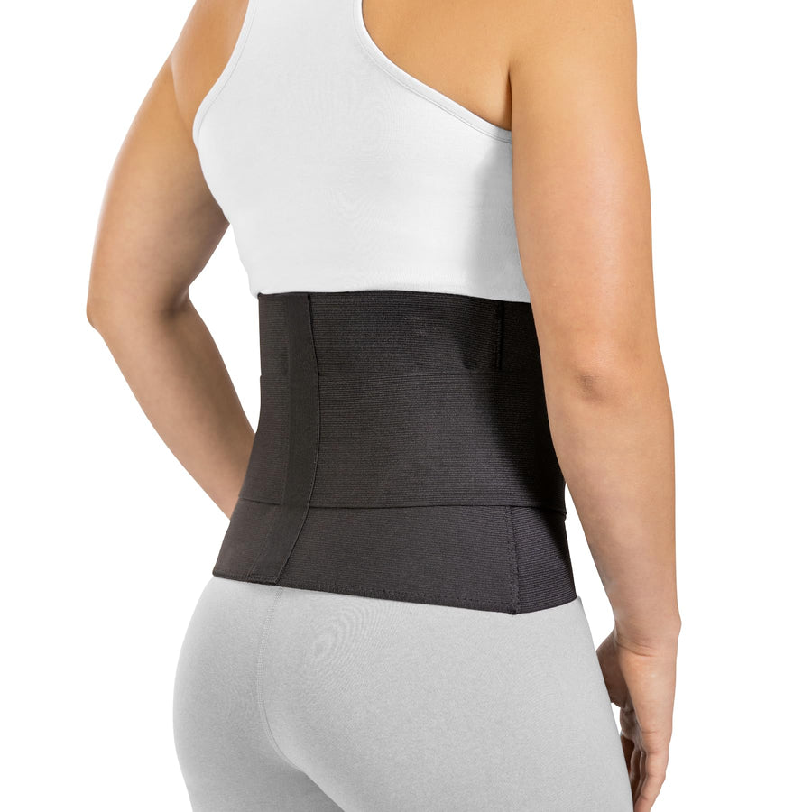 Elastic Low Back Brace - Compression Lower Back Support Belt for Sciatica, Heavy Lifting at Work, Herniated Disc, Workouts, Sleeping, Lumbar Support, Back Pain in Women and Men (S/M)