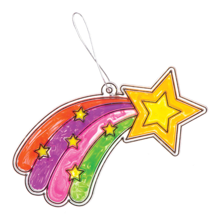 AR384 Unicorn Colour in Window Decorations - Pack of 8, Suncatcher Stained Glass Effect for Kids