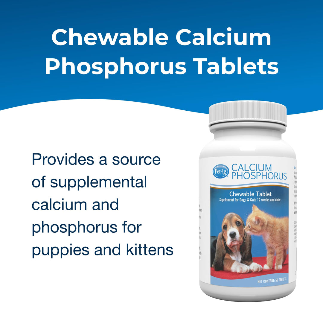 ® Calcium Phosphorus Tablets for Cats & Dogs, 50ct