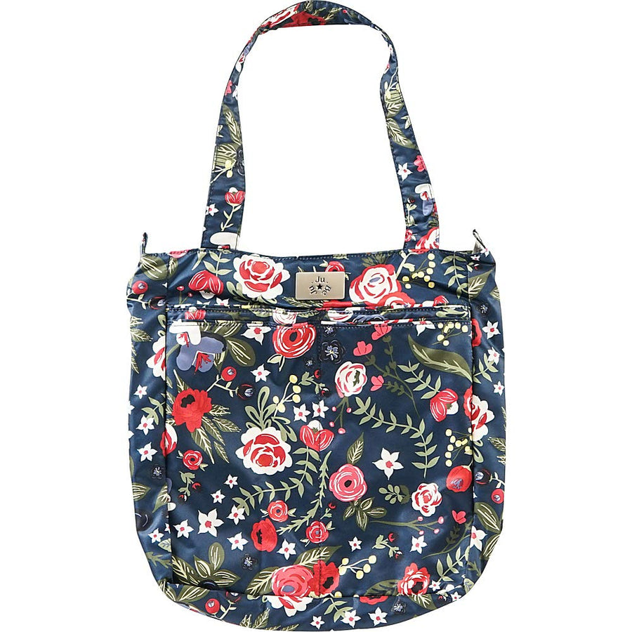 Limited Edition Be Light Everyday Lightweight Zippered Tote Bag, Midnight Posy