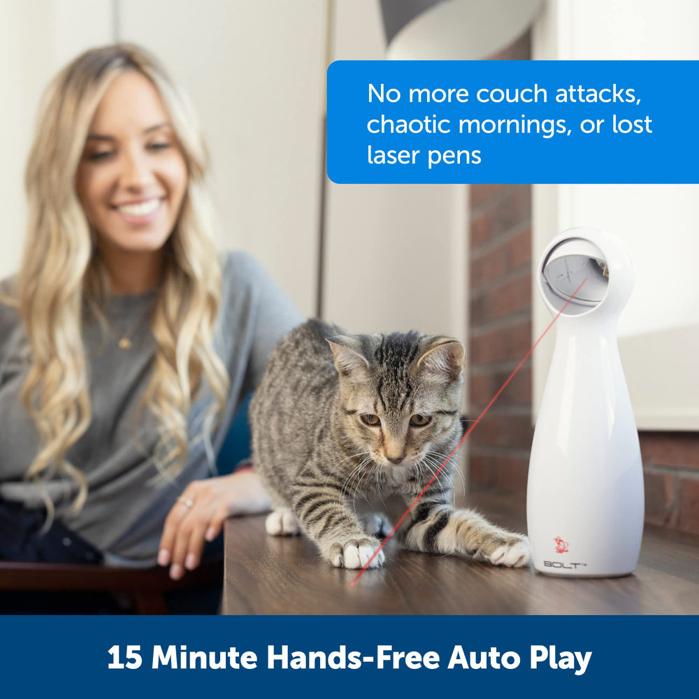 Bolt Automatic, Interactive Laser Cat Toy - Adjustable Laser with Random Patterns