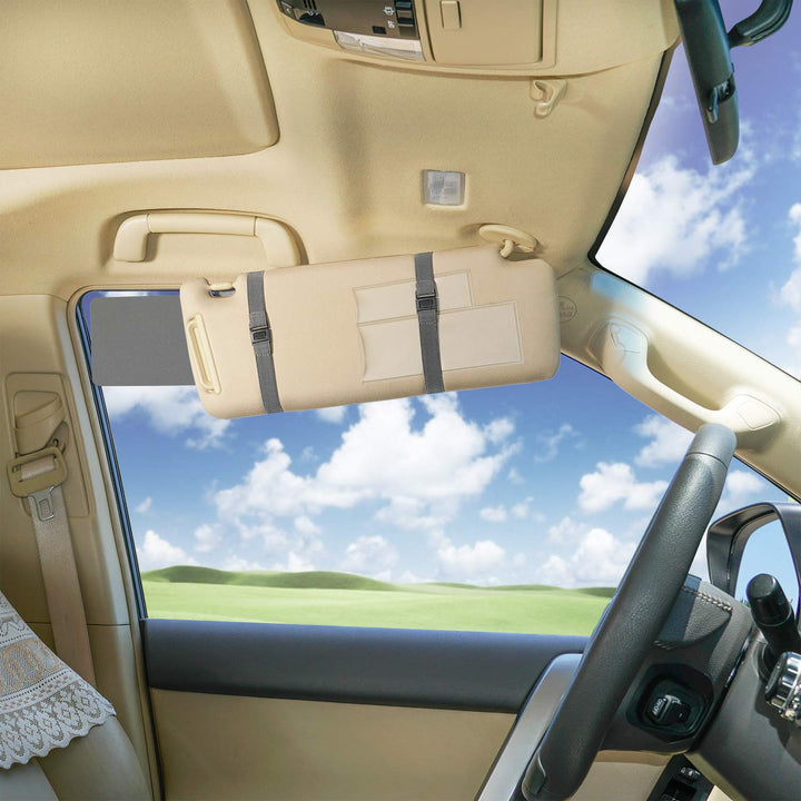 Car Visor Extender Anti-Glare Sun Visor Extender Window Sunshade and UV Rays Blocker - Grey