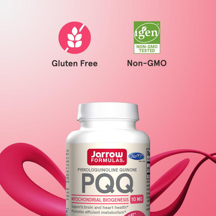 PQQ 10 mg, Dietary Supplement, Heart, Brain, and Metabolism Support, 30 Veggie Capsules, 30 Day Supply