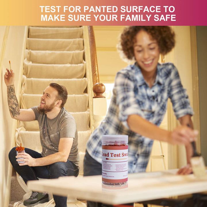 Lead Paint Test Kit with 60 pcs Test Swabs, Instant Lead Test Kit for All Painted Surfaces, Ceramics, Dishes, Metal, Wood, Rapid Test Results in 30 Seconds
