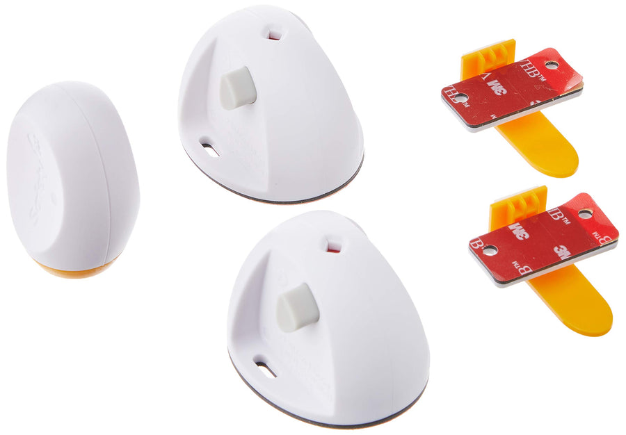 Adhesive Magnetic Lock System, 2 Locks And 1 Key