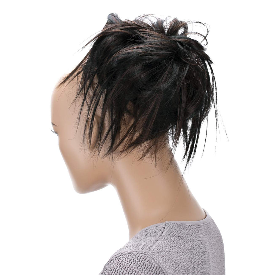 Brown Black Mix #1H6A G24F: Prettyshop Hairpiece Hair Rubber Scrunchie Scrunchy Updos Voluminous Wavy Messy Bun Brown Black Mix #1H6A G24F