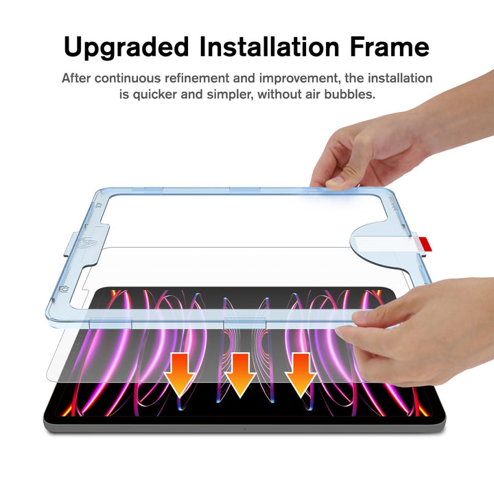 Paperfeel Tempered Glass Screen Protector Compatible with iPad Pro 11 inch (2022&2021&2020&2018) / iPad Air 5th/4th (10.9 inch, 2022/2020) Draw as Paper, with Matte Surface, EZ Kit