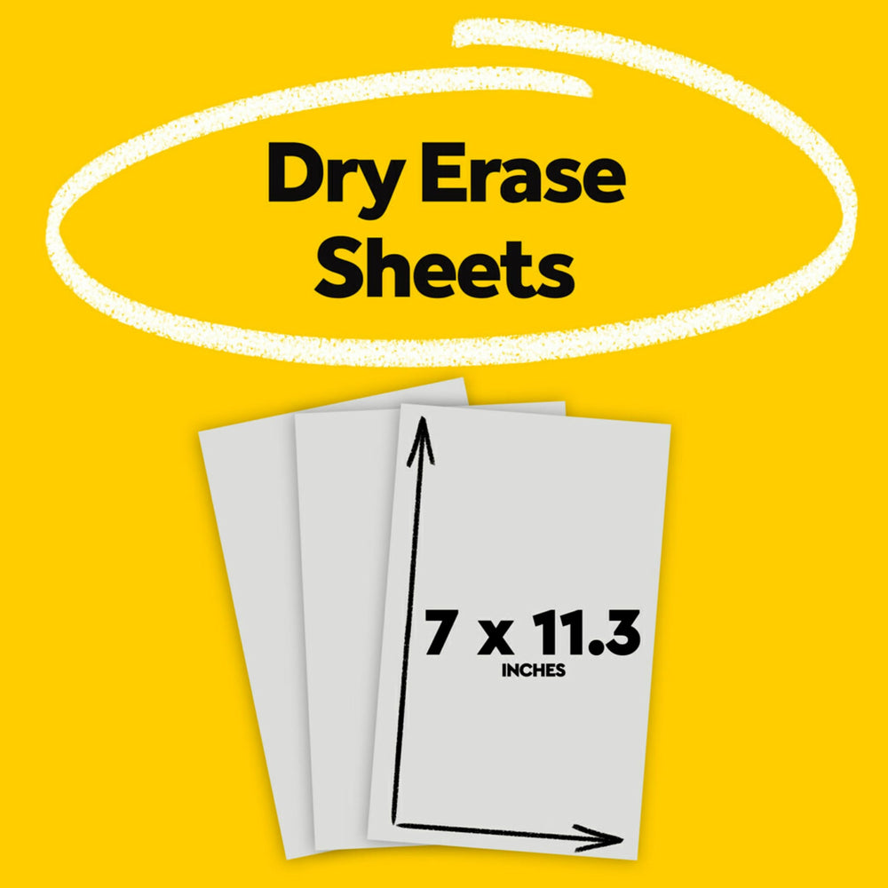 Dry Erase Sheets, 7 in x 11.3 in, Sticks Securely and Removes Cleanly (DEFSHEETS-3PK), White
