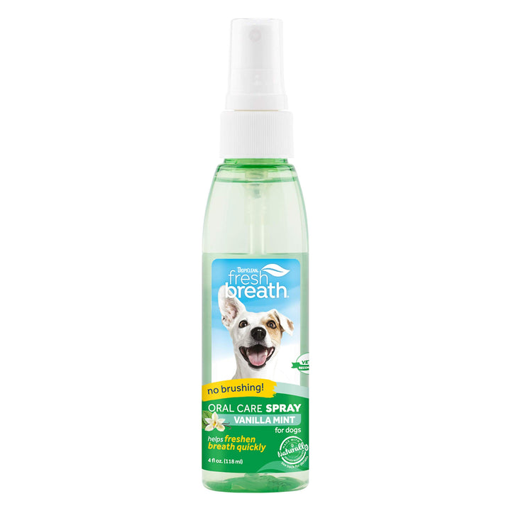 Fresh Breath Vanilla Mint Oral Care Spray for Dogs, 4oz - Made in USA