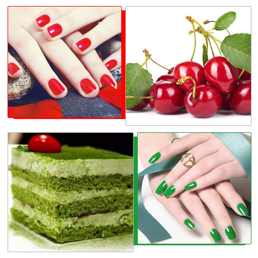 Nail Gel Polish, 36 Colors x 8ML Nail Art Pigment Set Nail Gel Builder Polish Solid Glue Extension Gel with One Nail Brush Nail Art Accessories