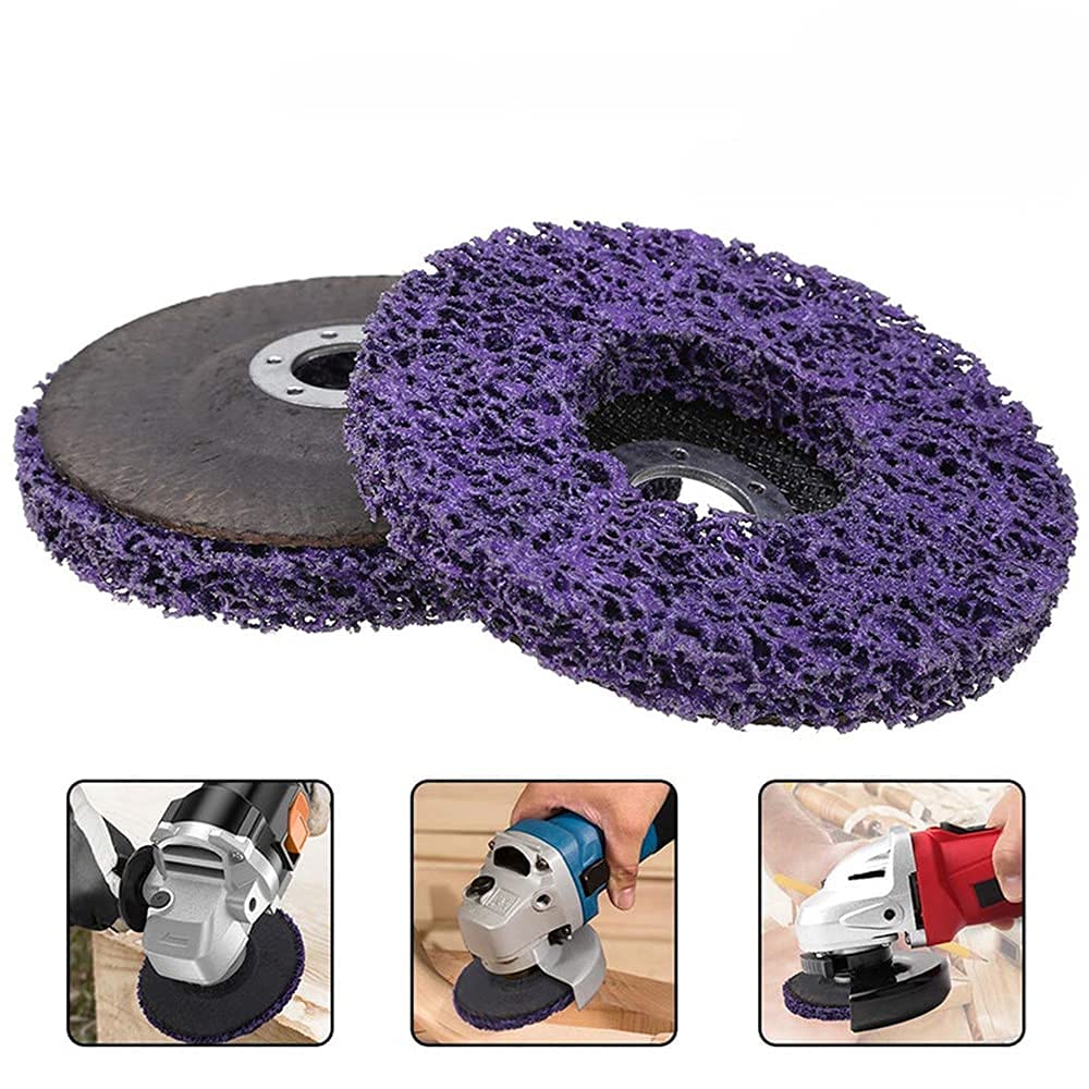 3 Pack Strip Discs Stripping Wheel for Angle Grinders Clean and Remove Paint, Rust Welds, Oxidation (4'' x 5/8'')