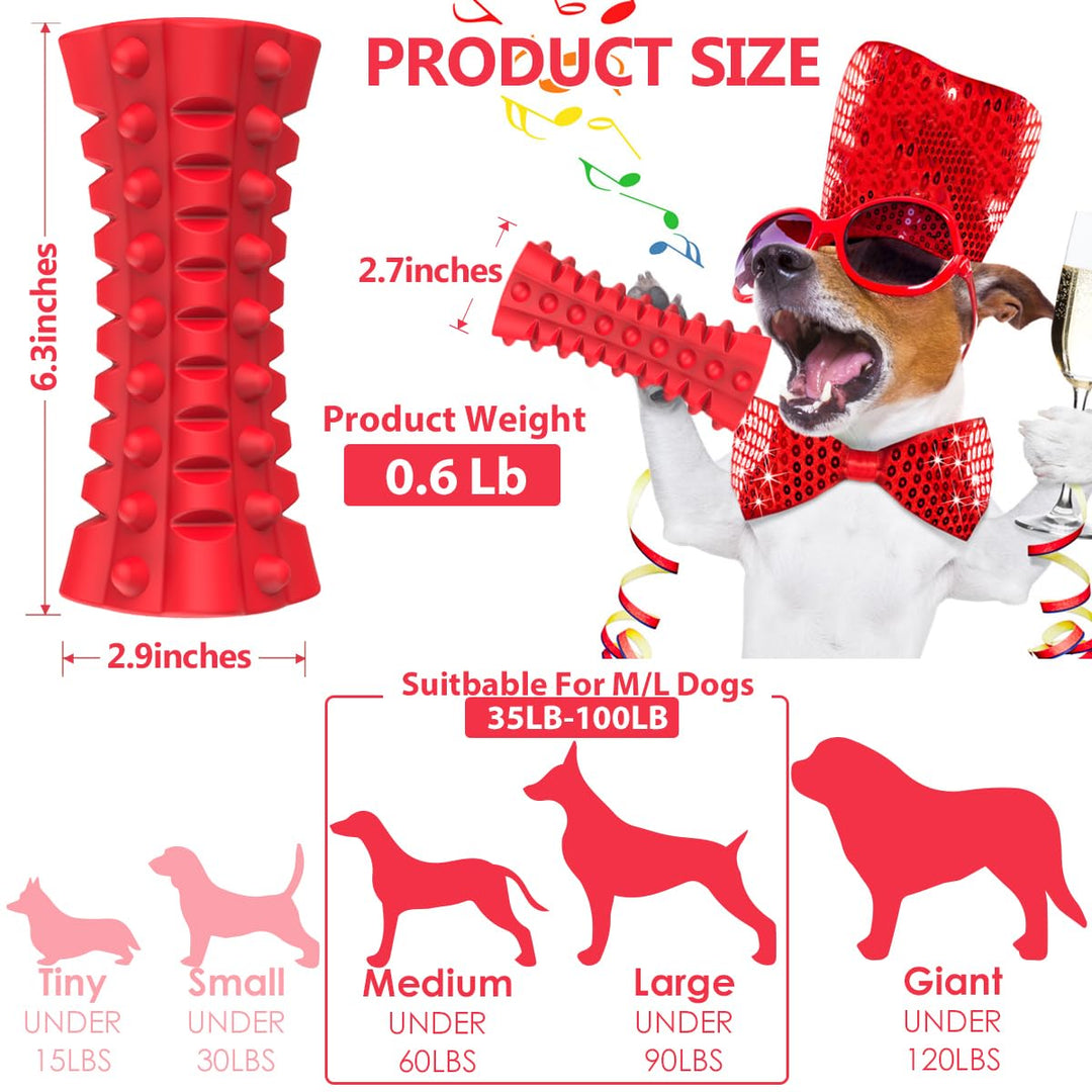 Indestructible Squeaky Dog Toy – Tough Rubber Chew Toy for Aggressive Large Dogs, Durable and Safe for Interactive Play