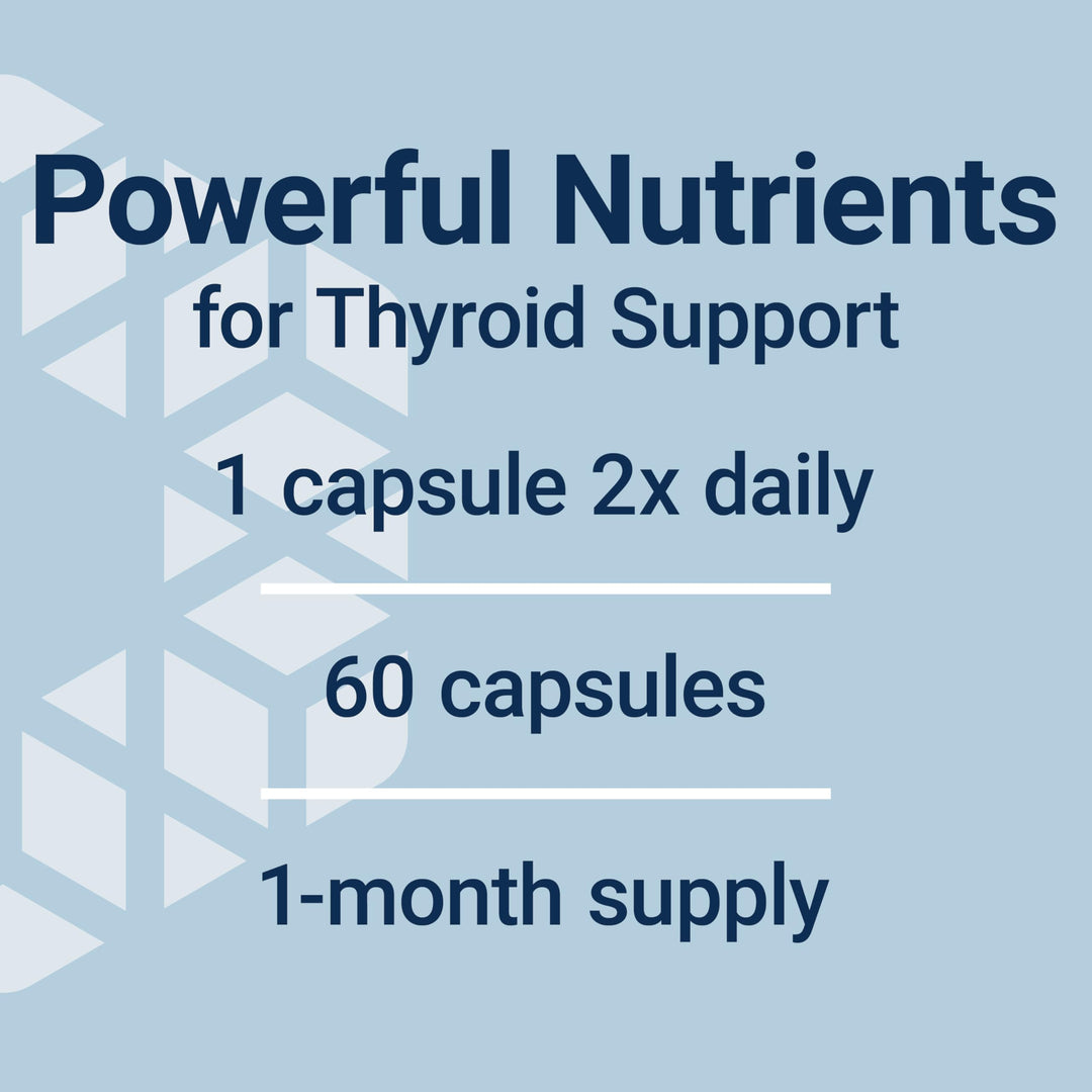 Thyroid Support Complex - Thyroid Health Support Supplement with Vitamins A, B, Iodine, Magnesium, L-Tyrosine, Ashwagandha & Ginseng for Energy – Non-GMO, Gluten-Free - 60 Capsules