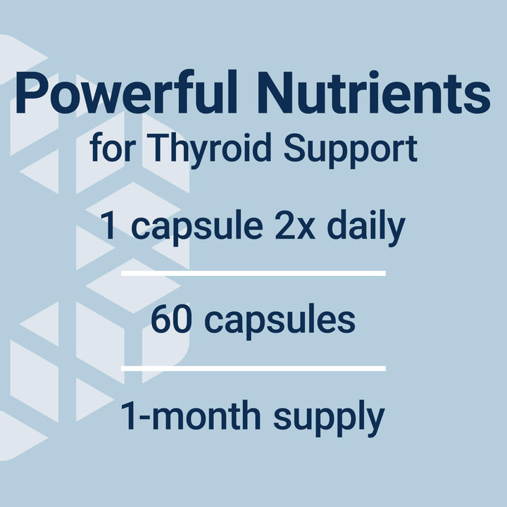 Thyroid Support Complex - Thyroid Health Support Supplement with Vitamins A, B, Iodine, Magnesium, L-Tyrosine, Ashwagandha & Ginseng for Energy – Non-GMO, Gluten-Free - 60 Capsules