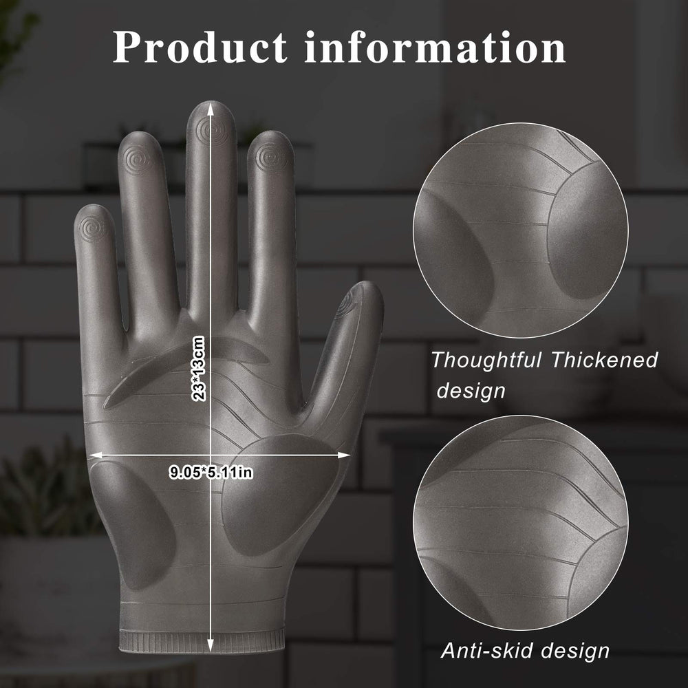 2 Pairs Epoxy Gloves Silicone Gloves for Resin Reusable Safe Silicone Gloves for Crafts Jewelry Making Work DIY (Black, Blue)