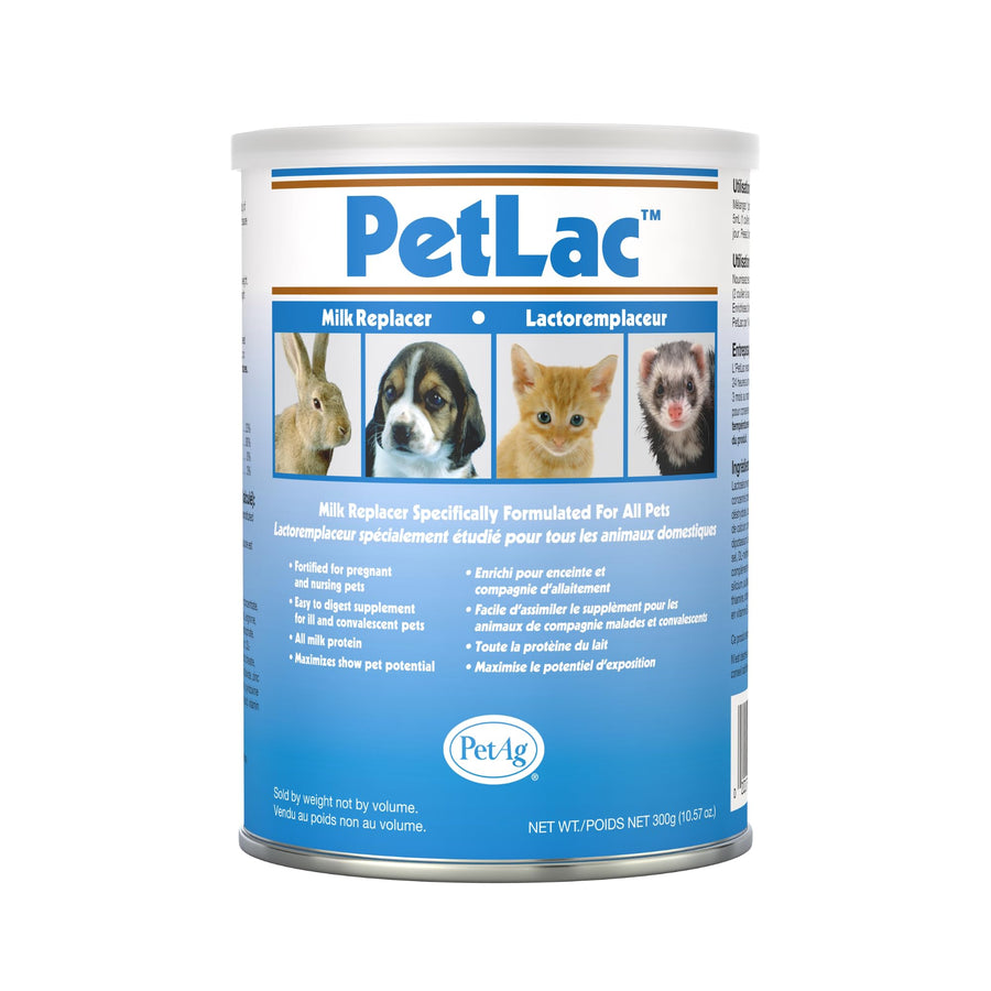Pet-Ag PetLac Pet Powder - 10.5 oz - Milk Replacement Powder for All Pets - Easy to Digest