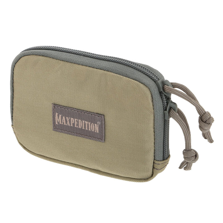 Hook-and-Loop 5-Inch x 7-Inch Zipper Pocket (Khaki-Foliage)