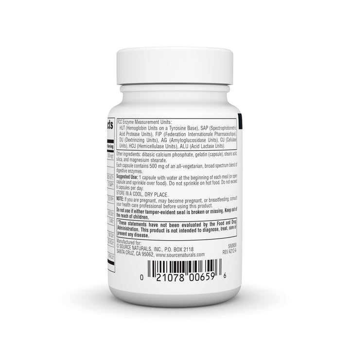 Essential Enzymes 500mg Bio-Aligned Multiple Enzyme Supplement Herbal Defense for Digestion, Gas, Constipation & Bloating Relief - Supports A Strong Immune System - 60 Capsules