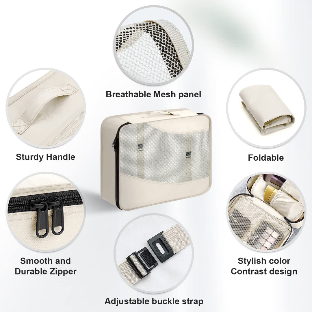 11 Set Packing Cubes, Travel Luggage Packing Organizers Lightweight Travel Cloth Storage Bag with Bra Underwear Cube Cosmetics Bag and Shoe Pouch