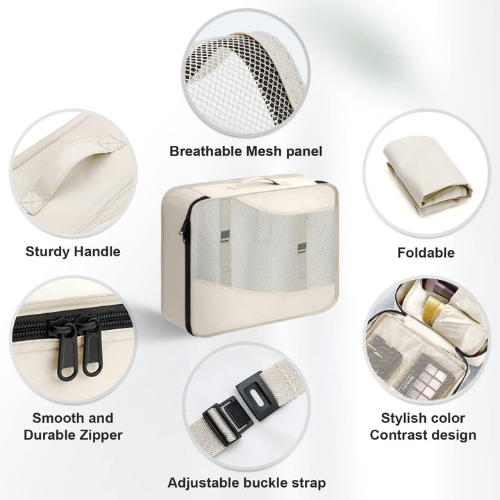 11 Set Packing Cubes, Travel Luggage Packing Organizers Lightweight Travel Cloth Storage Bag with Bra Underwear Cube Cosmetics Bag and Shoe Pouch