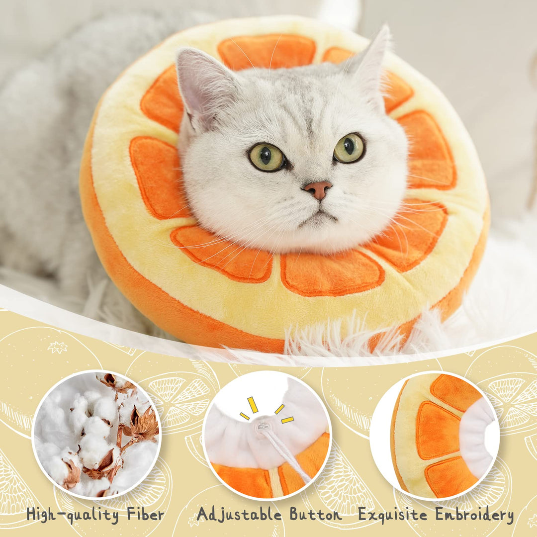 Adjustable Cat Cone Collar - Soft, Cute Recovery Collar for Kittens After Surgery