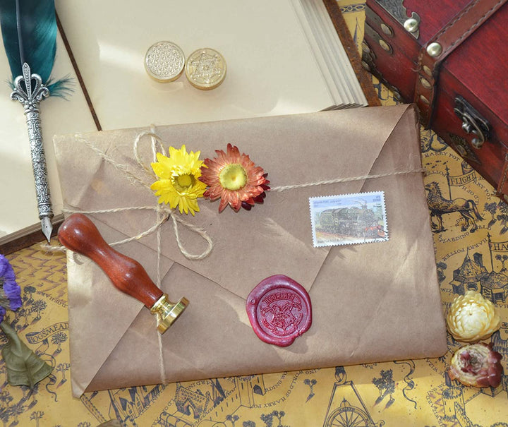 Square & Compass Masonic Sealing Wax Stamps Retro Copper Seals with Wooden Hilt for Party Invitation, Wine Packages, Embellishment of Envelopes, Greeting Cards