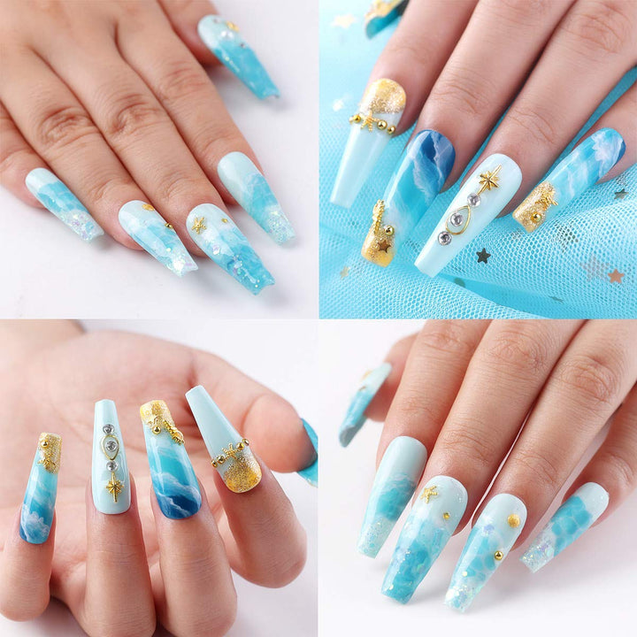 YIMART 500pcs Full Cover Acrylic Coffin Nails Long Ballerina False Nail Tips Ballet Fake Nails Nail Art Tips For Decoration Nails Salon (Natural)
