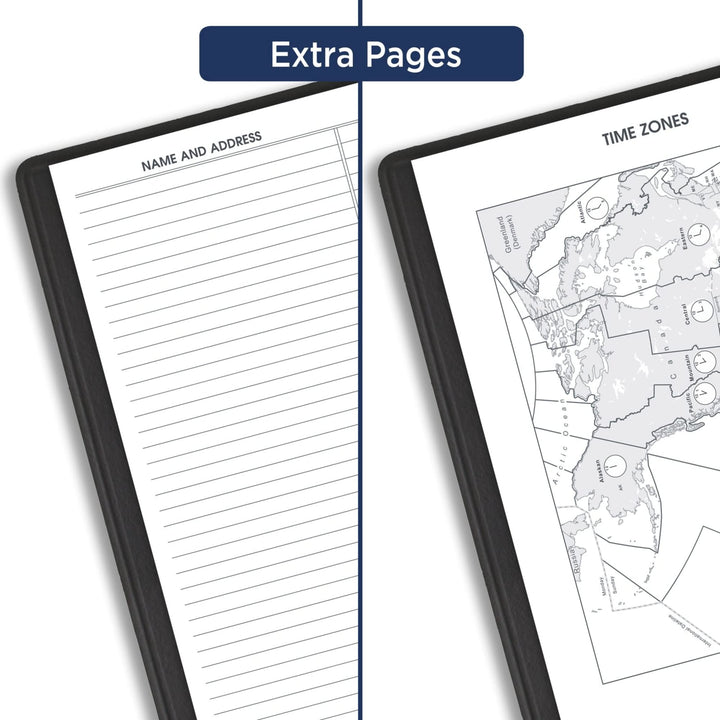 2023 Weekly Planner, Quarter-Hourly Appointment Book, 7 x 8-3/4, Medium, Telephone/Address Pages, Black (7095105)