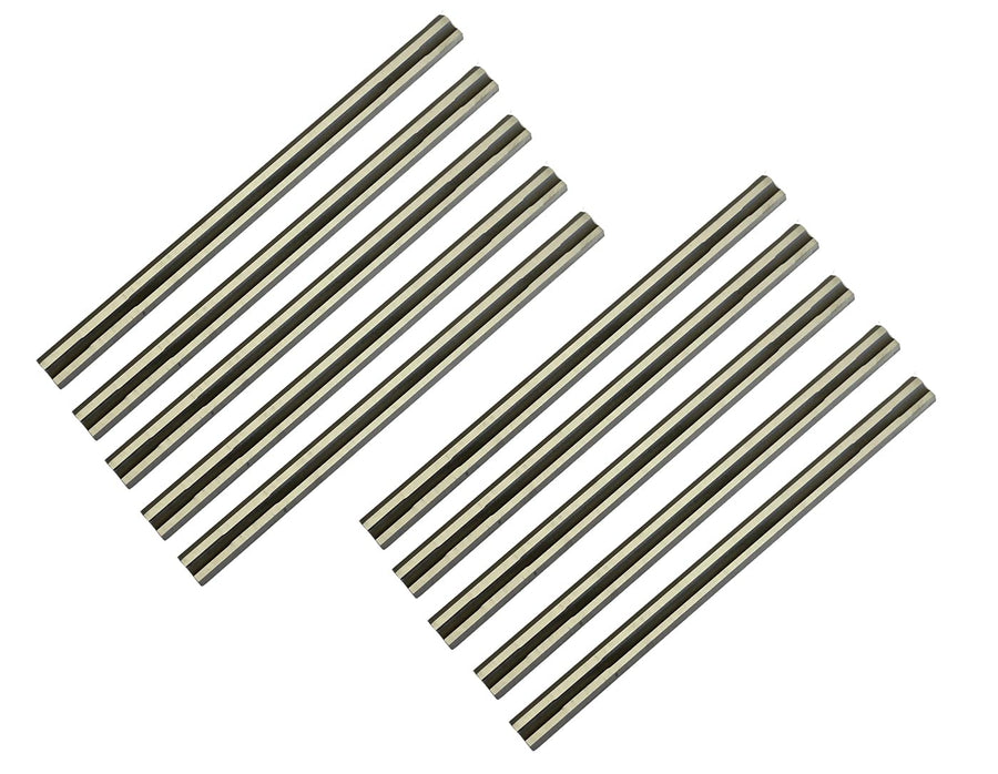 3-1/4 Inch Industrial Carbide Hand Planer Blades for Craftsman CMEW300, Milwaukee M18, Makita, DeWalt, Bosch, Wen, Ryobi and Most 3-1/4 Planer (10 Pack)