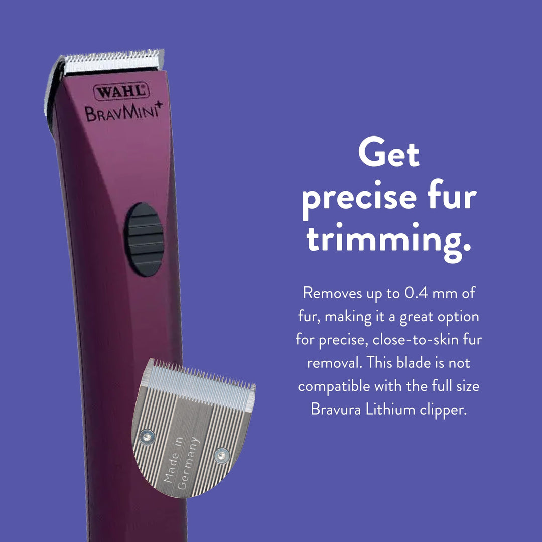 Professional Animal Blade BravMini Pet, Dog, Cat & Horse Trimmers (#41590-7370) Replacement Blade - Trimmer Blade Replacement - with 1#45 Silver Blade