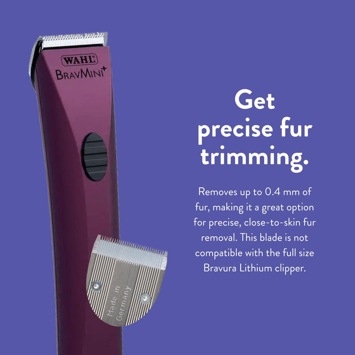 Professional Animal Blade BravMini Pet, Dog, Cat & Horse Trimmers (#41590-7370) Replacement Blade - Trimmer Blade Replacement - with 1#45 Silver Blade