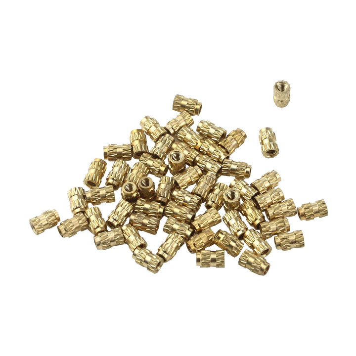 50PCS M1.6 Female Thread Brass Knurled Insert Embedment Nut Assortment Kit