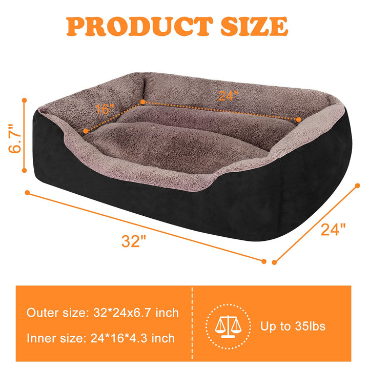 Orthopedic Dog Beds, Rectangle,Washable, Warming, Comfortable and Breathable Pet Sofa for Medium Dogs
