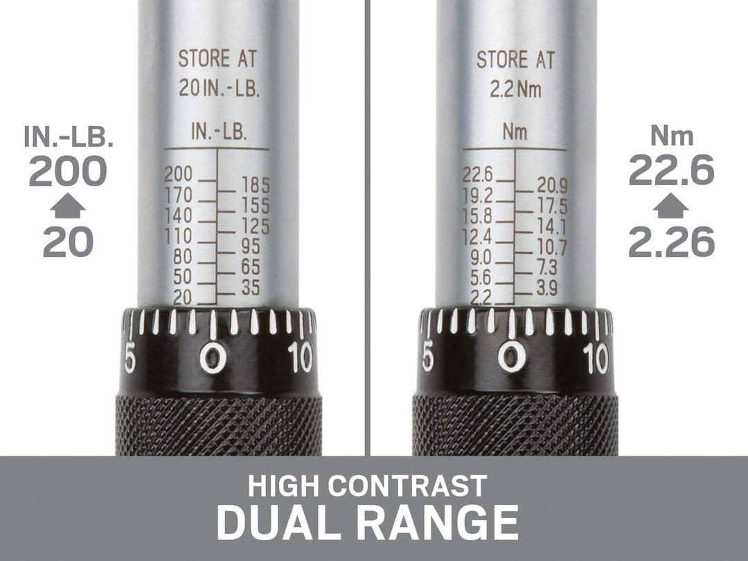 1/4 Inch Drive Micrometer Torque Wrench (20-200 in.-lb.) | 24320