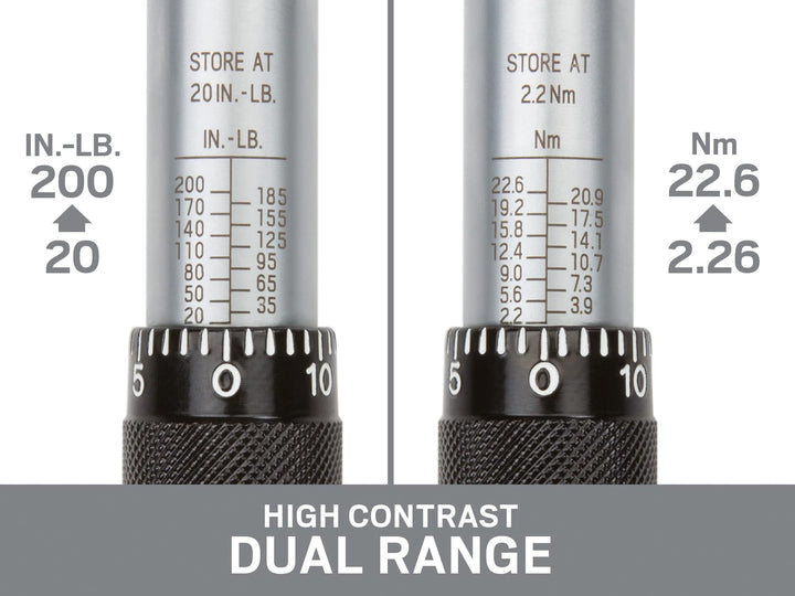 1/4 Inch Drive Micrometer Torque Wrench (20-200 in.-lb.) | 24320