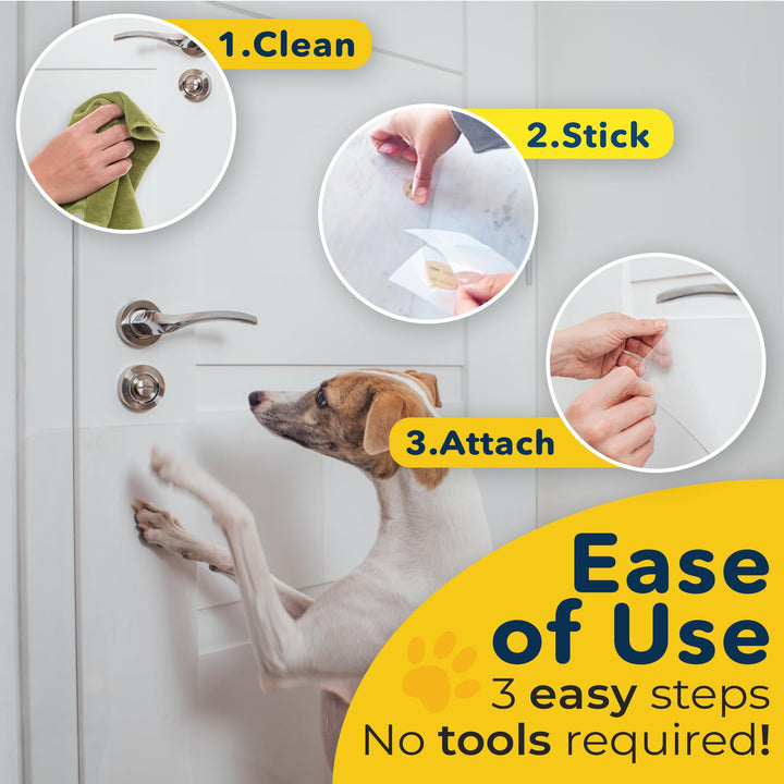 2 Pack Cat Dog Scratch Protector, 35.5x15.5 Indoor Outdoor, Easy Install on Door, Window, Glass, Screen