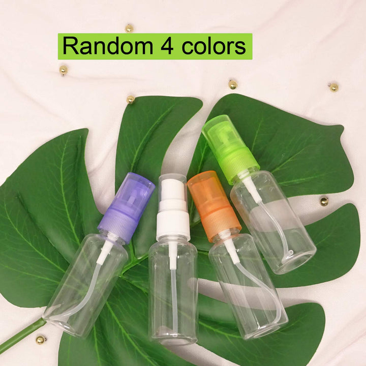 4PCS Portable Refillable Plastic Fine Mist Perfume Spray Bottle Transparent Empty Spray Sprayer Bottle Cosmetic Spray Bottles Transparent Travel Small Bottles (30ML)