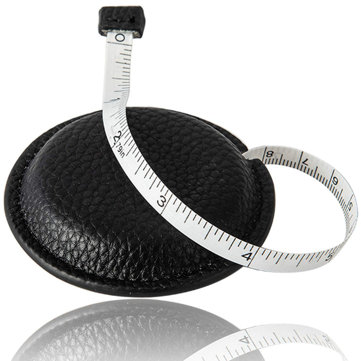 Sewing Tape Measure, Medical Body Cloth Tailor Craft Dieting Measuring Tape, 60 Inch/1.5M Dual Sided Retractable Ruler with Push Button Round(1 Pack, Black)