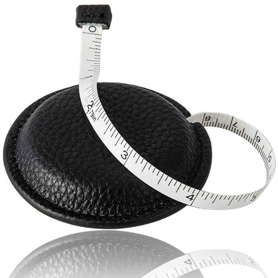 Sewing Tape Measure, Medical Body Cloth Tailor Craft Dieting Measuring Tape, 60 Inch/1.5M Dual Sided Retractable Ruler with Push Button Round(1 Pack, Black)