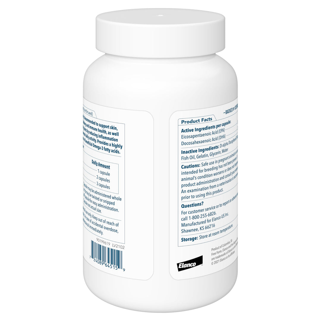 Snip Tips Omega-3 Fish Oil Liquid Supplement for Medium & Large Dogs, 60 Count