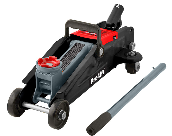 F-2315PE Grey Hydraulic Trolley Jack Car Lift with Blow Molded Case-3000 LBS Capacity, 12 Inch, Black