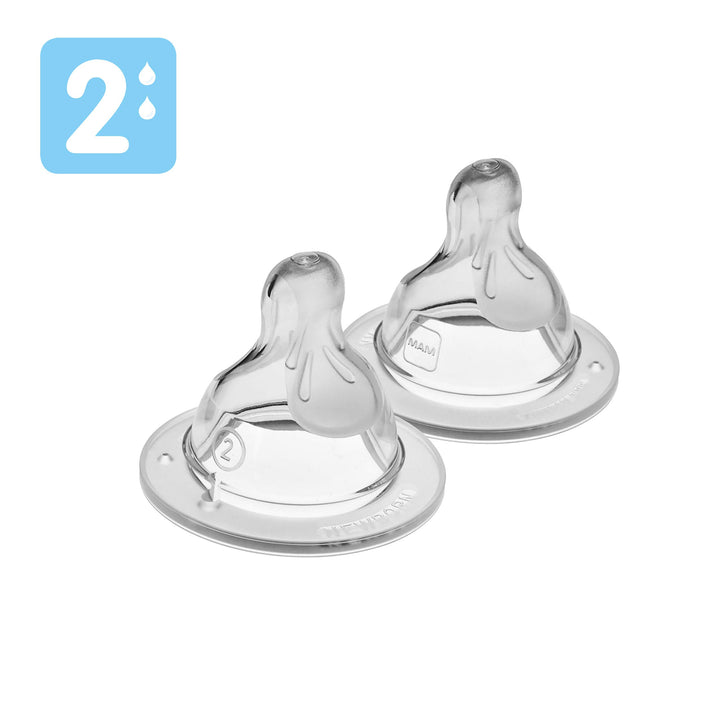 Bottle Nipples Extra Fast Flow Nipple Level 4, for 6+ Months, SkinSoft Silicone Nipples for Baby Bottles, Fits all Bottles, 2 Count (Pack of 1)