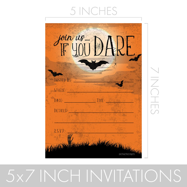 Halloween Party Invitation Cards and Envelopes, 12 Count