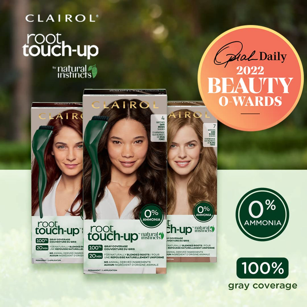 Root Touch-Up by Natural Instincts Permanent Hair Dye, 8 Medium Blonde Hair Color, 1 Count