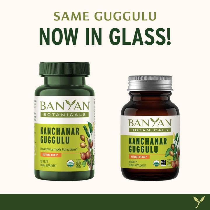 Kanchanar Guggulu Tablets – Organic Lymph Supplement with Guggulu Resin – Promotes The Healthy Elimination of Natural Toxins* – 90 Tablets – Non-GMO Sustainably Sourced Vegan