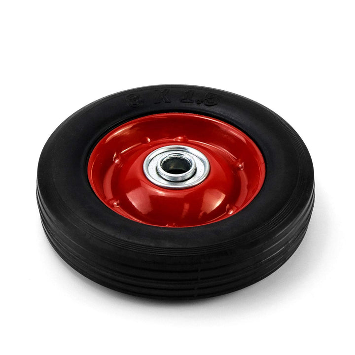 2 Pack 6 x 1.5,5/8 Axle, Premium Rubber Wheel with Ball Bearing, Hand Truck Wheel, Capacity up to 132 lbs