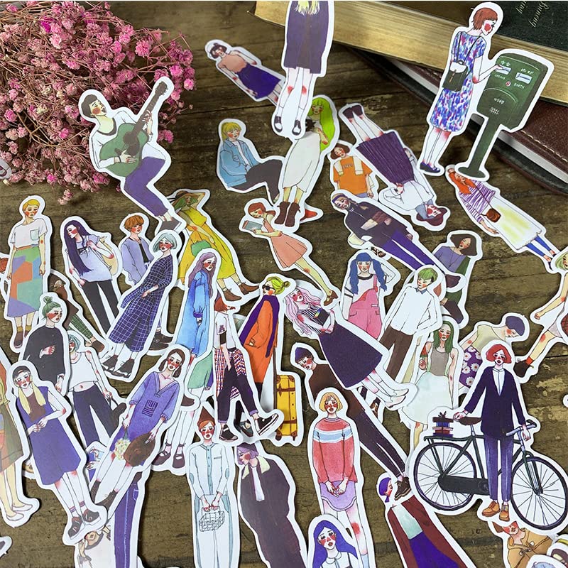 100 PCS Fashion Lovely Girls Stickers Waterproof Handbook DIY Craft Photo Album Scrapbook Journal Planner Motorcycle Car Laptop Luggage Water Bottle Paper Stickers