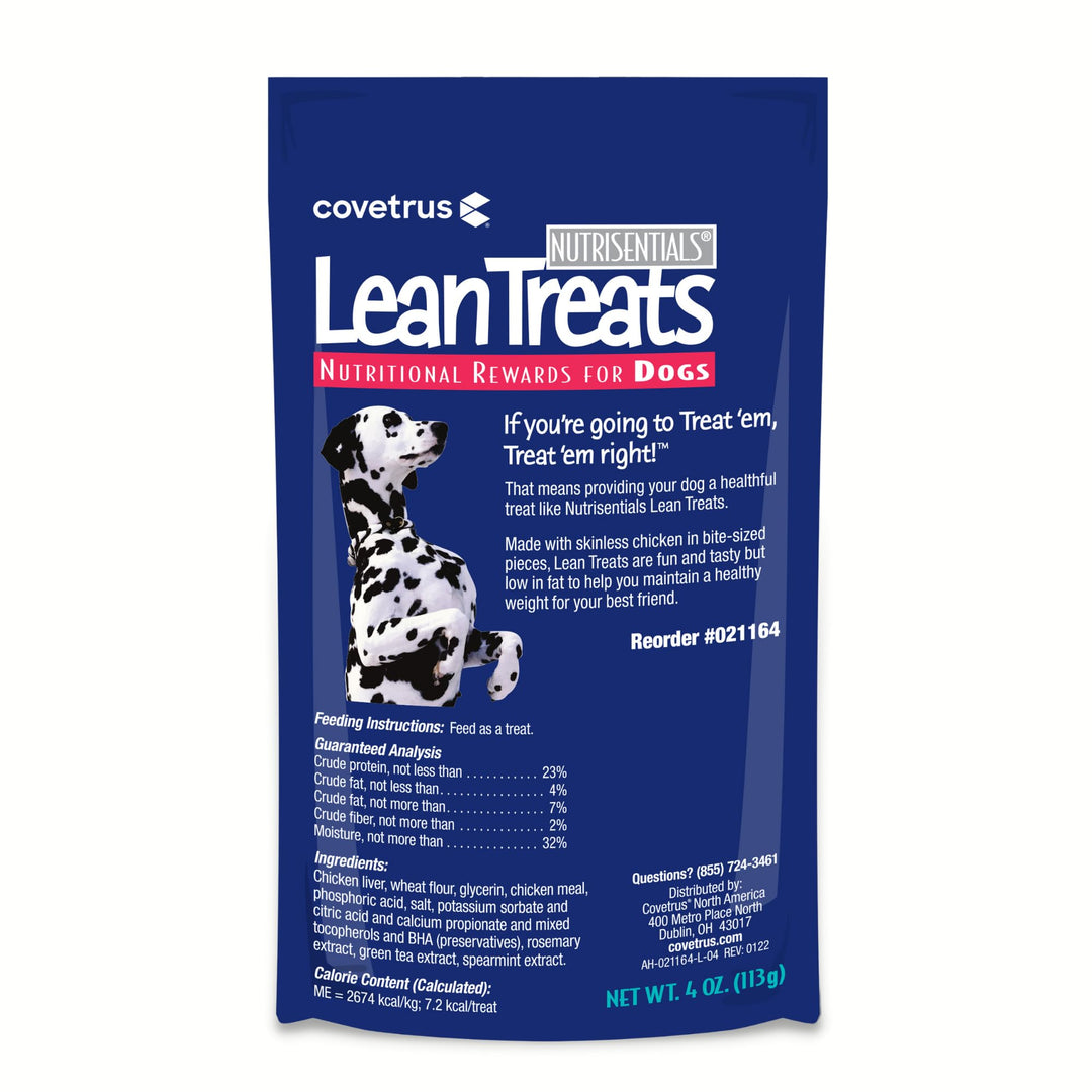 Nutrisential Lean Treats for Dogs - Soft Dog Treats for Small & Medium Dogs - Nutritional Low Fat Bite Size K9 Treats - Chicken Flavor - 10 Pack - 4oz